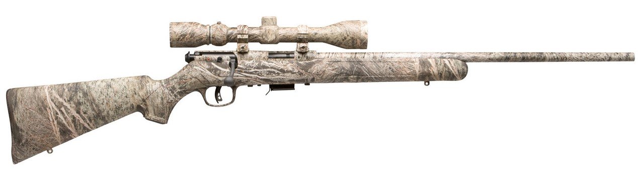 Savage 93R17 XP 17HMR 21" Barrel Coyote/EVO Brush Camo with 3-9x40 Scope - Savage Arms - 17 HMR