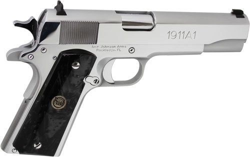 Iver Johnson 1911A1 1911A138CHRP .38 Super 5" 9RD Chrome Black Pearl - Iver Johnson - 38 SUPER