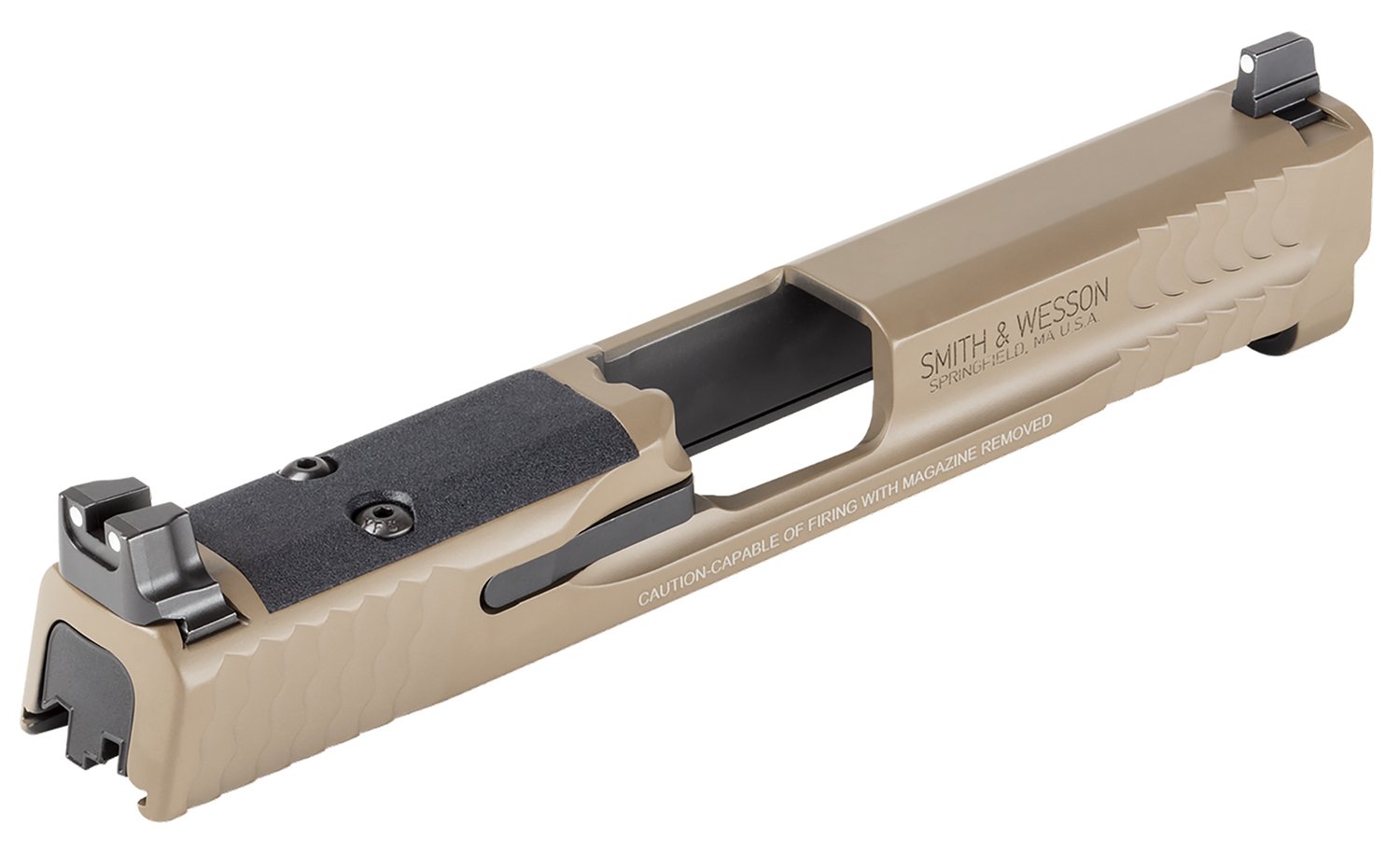 Smith & Wesson 14478 Slide Assembly Fits S&W Shield 9mm Flat Dark Earth Optic Ready/Serrated Slide - Smith & Wesson