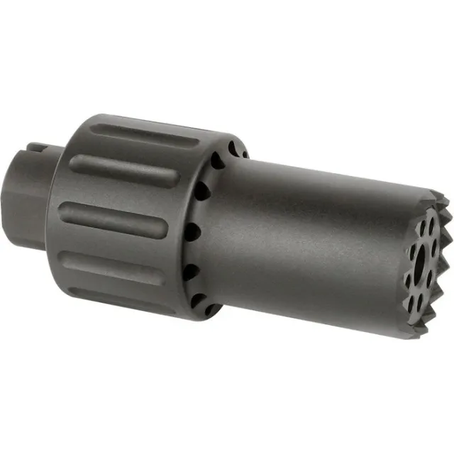 Midwest Industries MI-ALPHA-BDM14X1LH Blast Diverter M14x1LH Black Matte