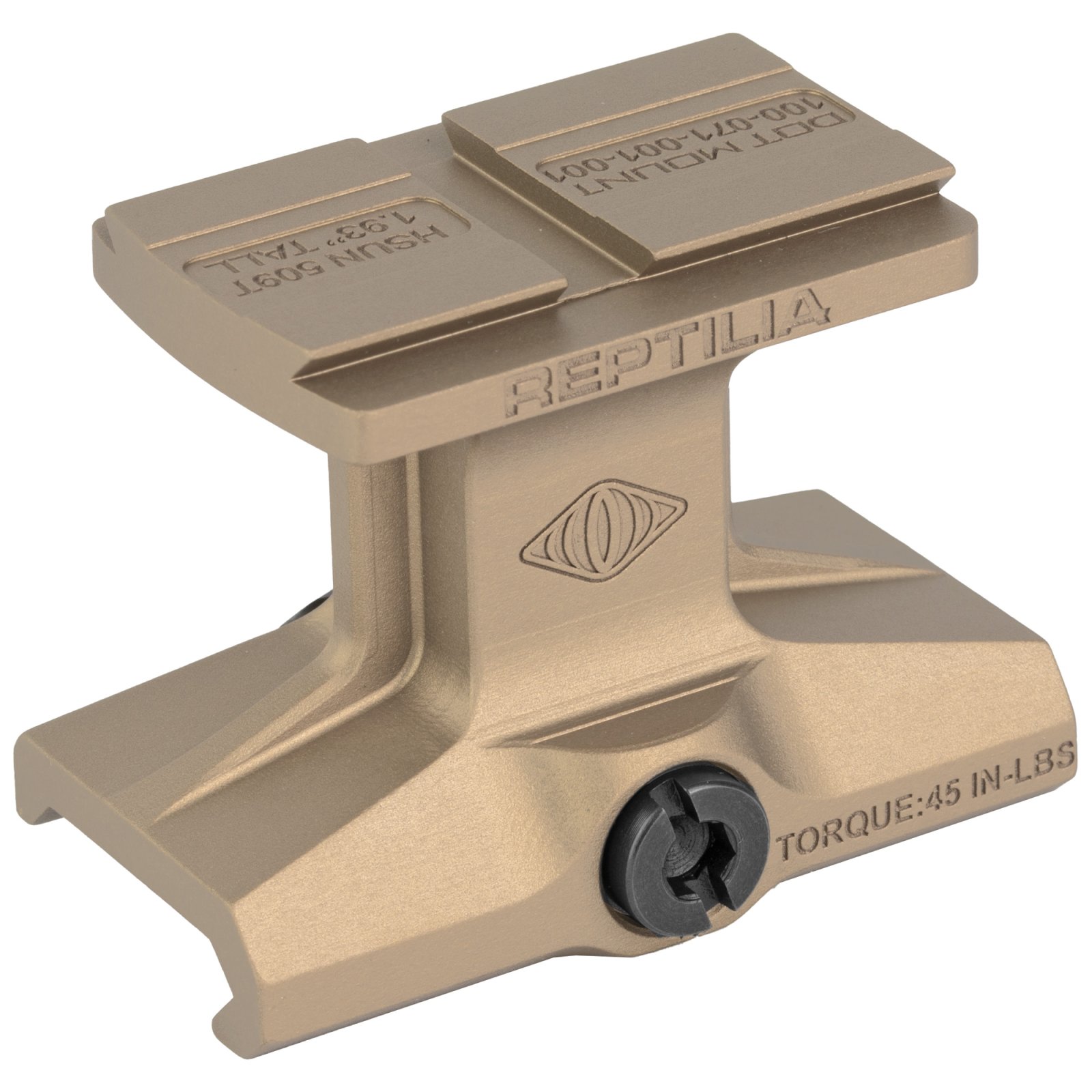 Reptilia DOT Mount Holosun 507T 1.93In Anodized Flat Dark Earth - Reptilia