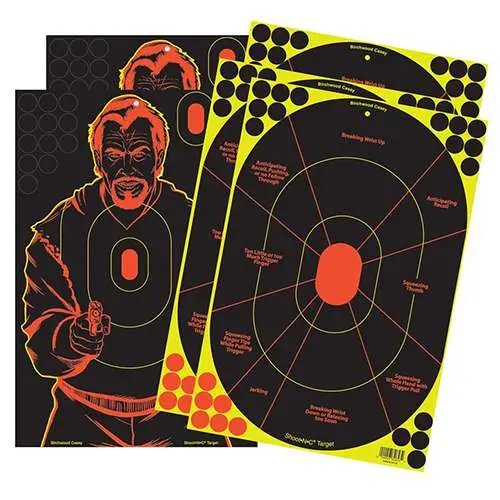 Birchwood Casey Shoot-N-C 12x18 Handgun Trainer Bad Guy Targets 5-Pack - Birchwood Casey - 12" X 18"