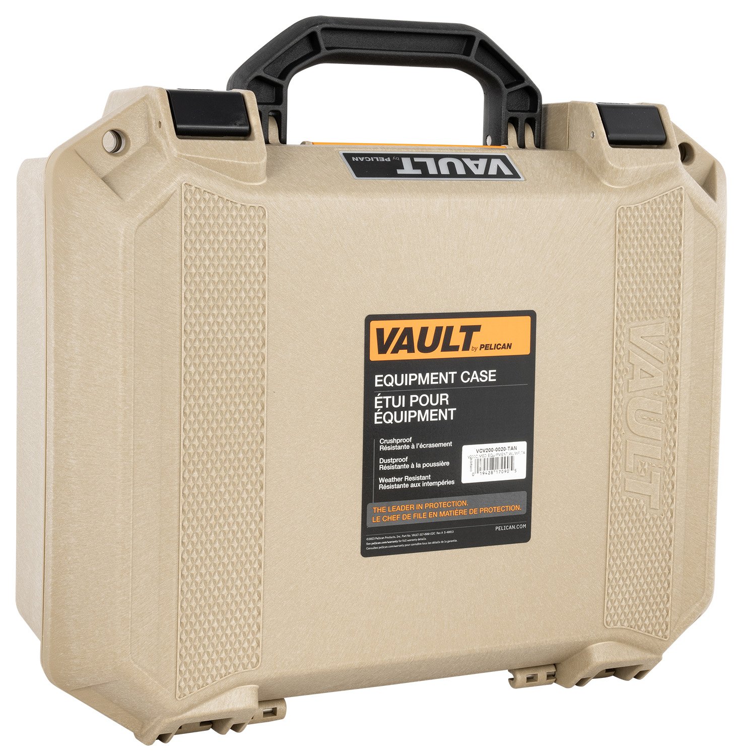 Pelican VCV2000020FDE Vault Medium Case Flat Dark Earth 16"x7"x14" - PELICAN