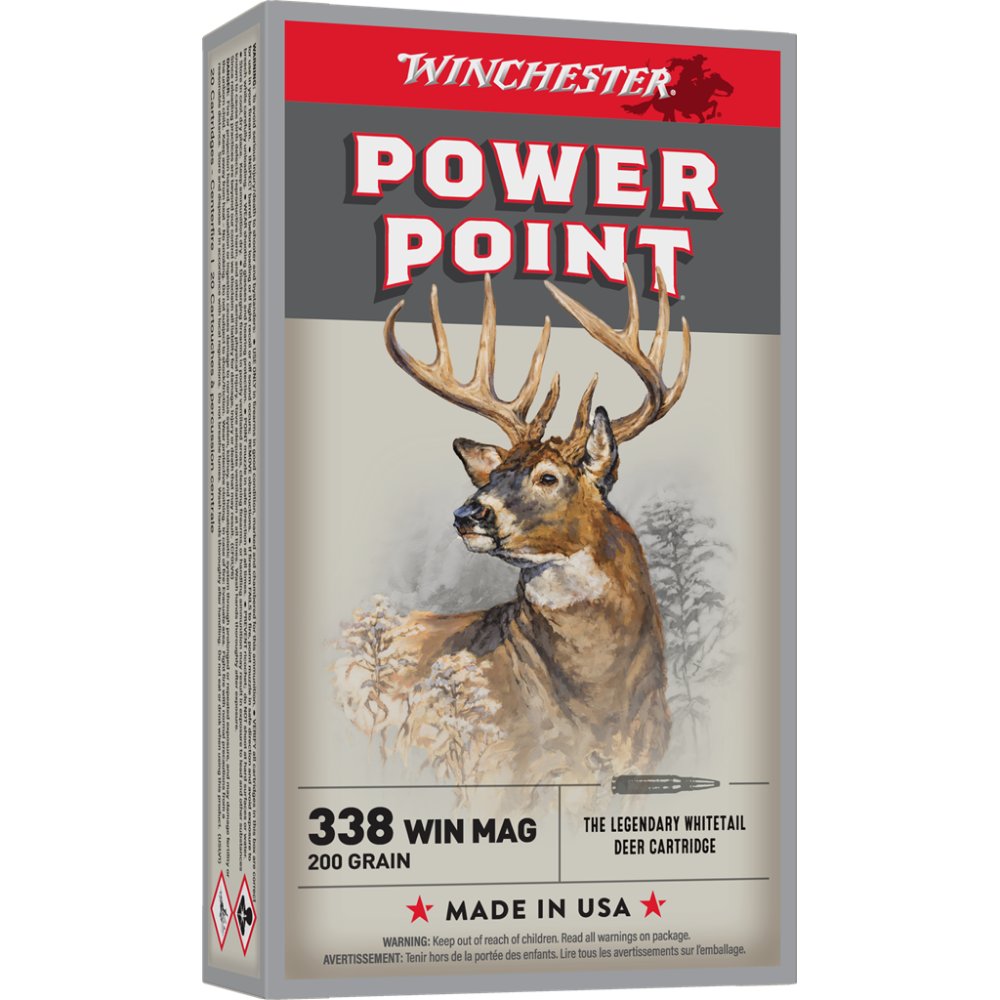 Winchester Ammo X3381 Power-Point 338WinMag 200gr 20 Per Box/10 Case - Winchester - 338 Win Mag