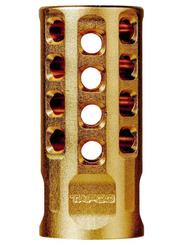 Tapco TAP22032 Muzzle Brake 22 LR Gold Anodized For Ruger 10/22 Rifles Bull Barrel .920 1/2x28 - Tapco - 22 LR