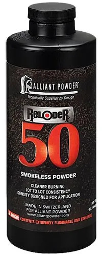 Alliant Reloder 50 Smokeless Powder 1 lb. for 50 Caliber Rifle Shooters, Superior Velocity, Less Residue - Alliant Powder - 1 LB