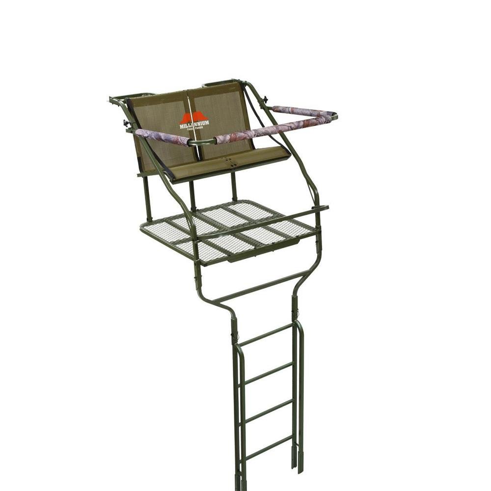 Millennium L-220-SL 18' Double Ladder Stand with Safe-Link Safety Line - Millennium
