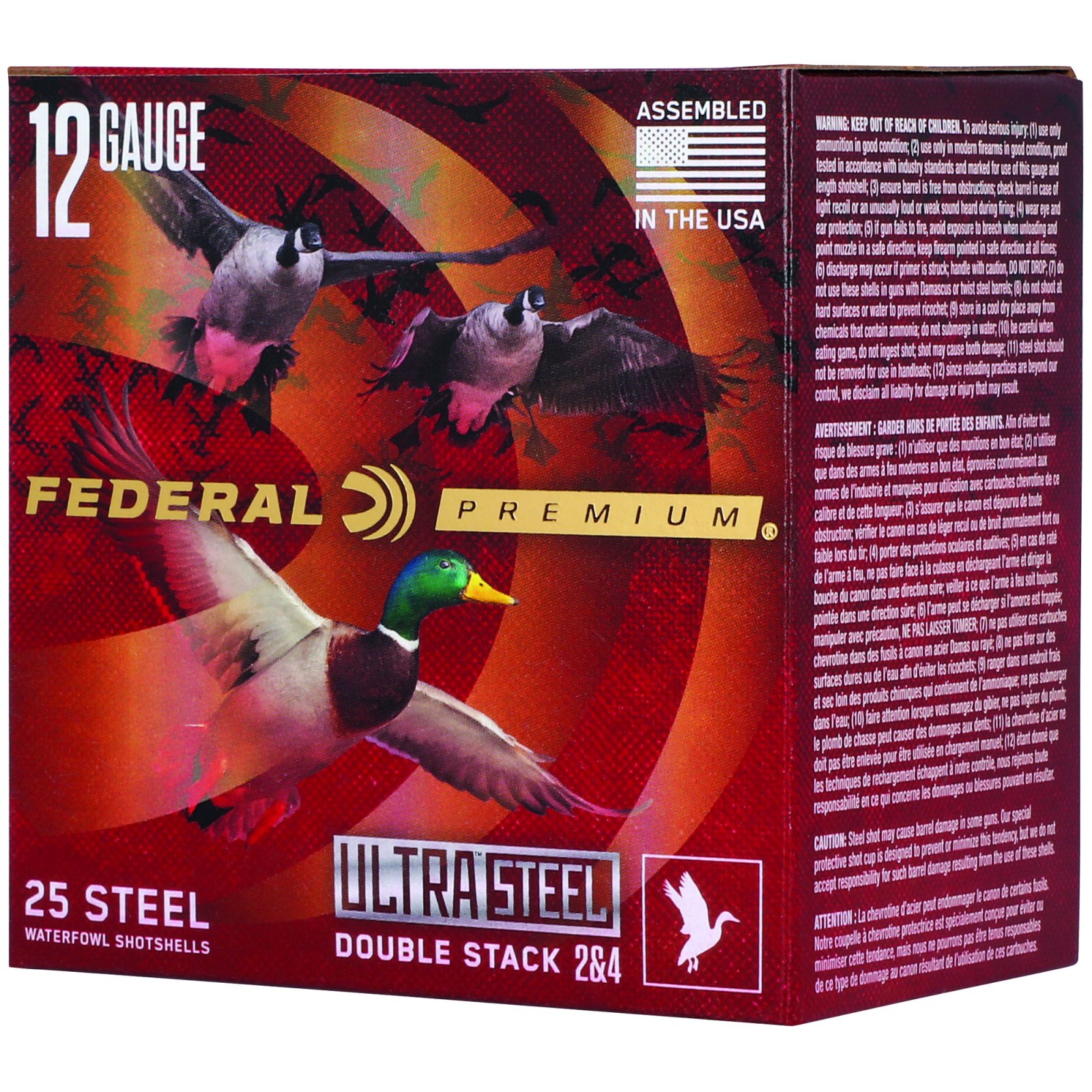 Buy Federal Premium PWUX14224 12 Gauge 3 In 1-1/4oz #2/#4 Shot 25/Box online