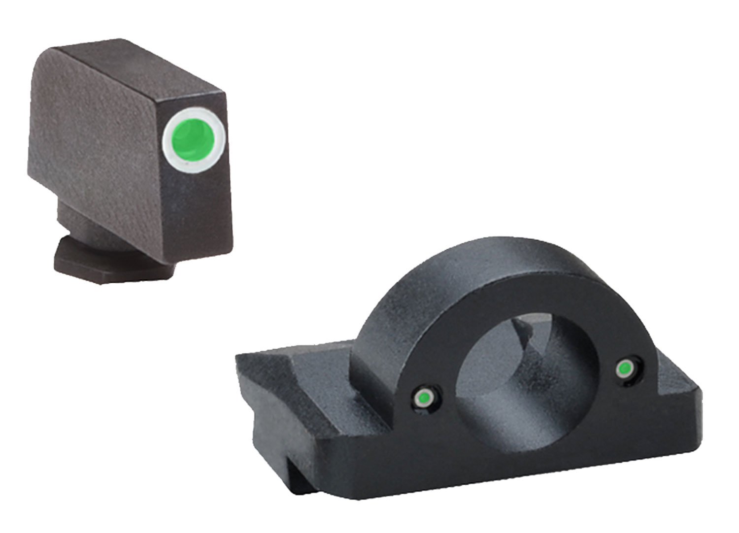 AmeriGlo GL-125 Ghost Ring Night Sight Set Green Tritium for Glock 17-39 - AMER