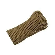 Mero 550 Paracord 100' 550 lb Brown Coyote Rope - E.L. Wood Braiding Co. Inc.