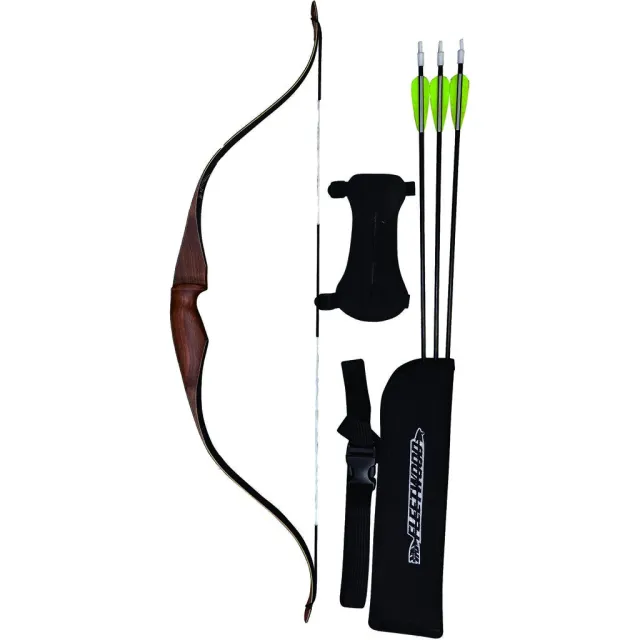 Lil' John 2462 Youth Recurve Set 10lb 16" RH, 29" Bow, Arrows, Case - Western Recreation