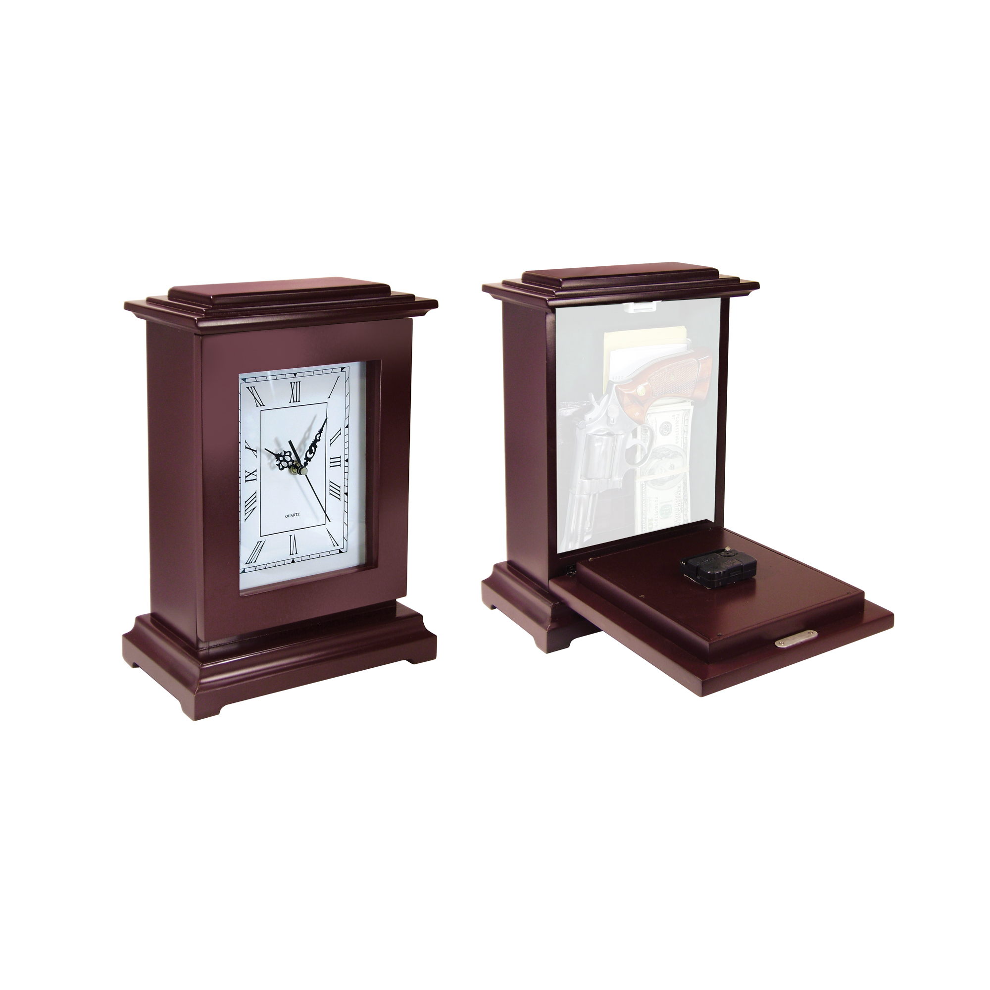 RGC Peace Keeper 797053001794 Mahogany Gun Clock Concealment Vault - DNZ Products