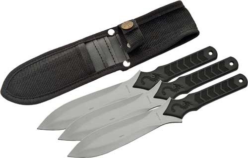 SZCO Rite Edge 210711 10" Dragon Throwing Knife 3pc Set with Sheath - SZCO Supplies