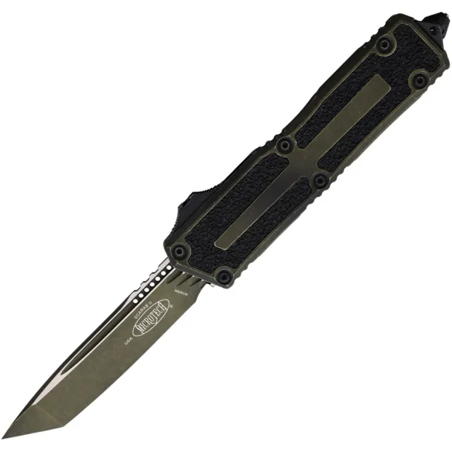 Microtech Scarab II G3 1279-1WGG 3.97 In T/E Standard Weathered Grenade Green - MICROTECH for sale at Iron and Lace