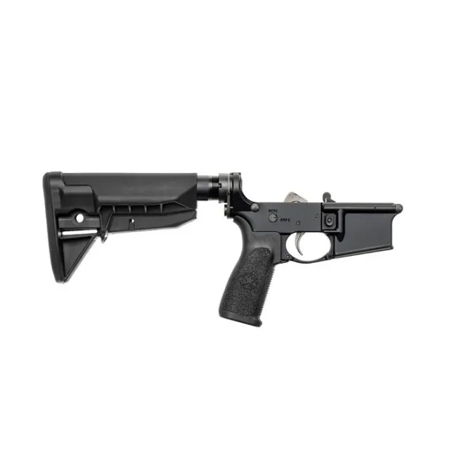 Bravo Company LRG-RMS-STK-MOD-0-SPMD-BLK AR-15 Lower 5.56mm Anodized