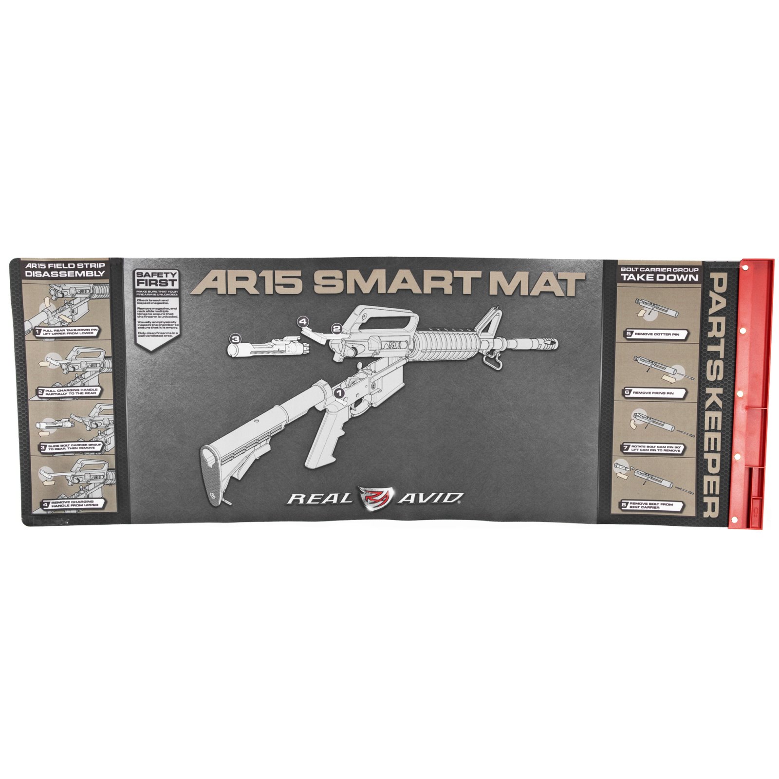 Real Avid AVAR15SM AR-15 Smart Mat 43x16 with Parts Tray - Real Avid