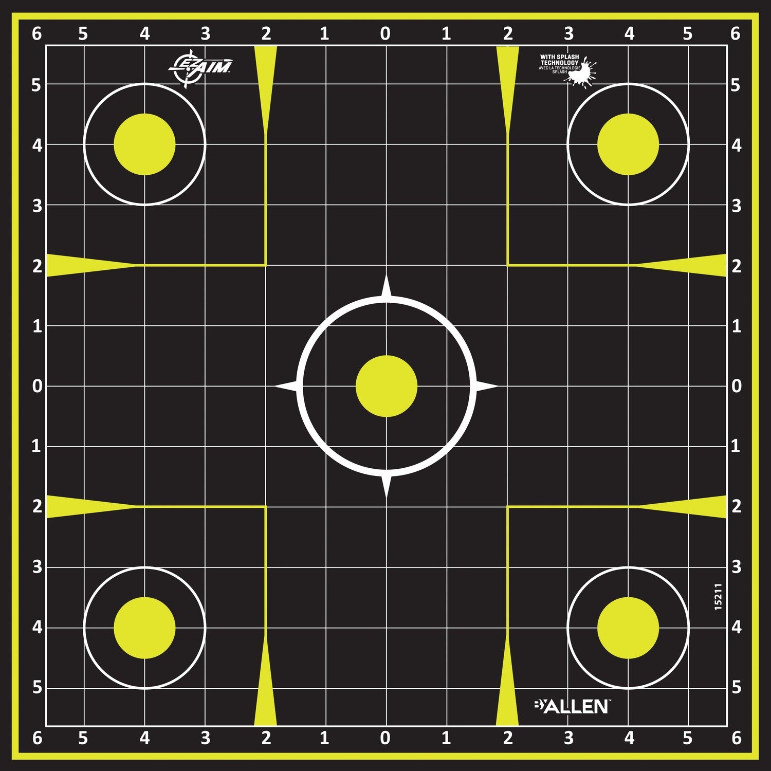 Allen EZ Aim Splash Reactive Sight-In Grid Target 12.5" x 12.5" 30 Pack - Allen Company