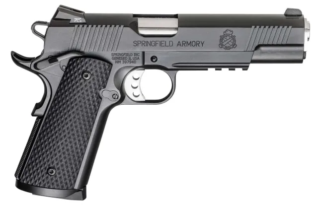 SPRINGFIELD 1911-A1 LOADED OPERATOR HGA 45 AUTO 5 IN BBL BLK G10 GRIPS W/RANGE BAG 2/MAG