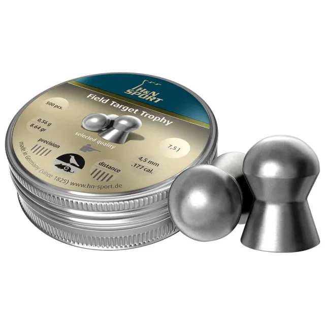 H&N Field Target Trophy .177 cal. 4.50 mm head-size- per 500 - Hatsan - 0.177