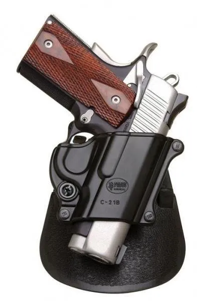Fobus C21B Compact OWB Paddle Holster Black Right Hand 1911 No Rail