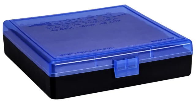 Berry's Ammo Box #008 - .40 S&W/.45 cal 100/rd Blue/Black - Berry's Mfg