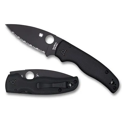 Spyderco C263GSBK Bodacious Black G-10 Handle Black Blade Knife - Spyderco