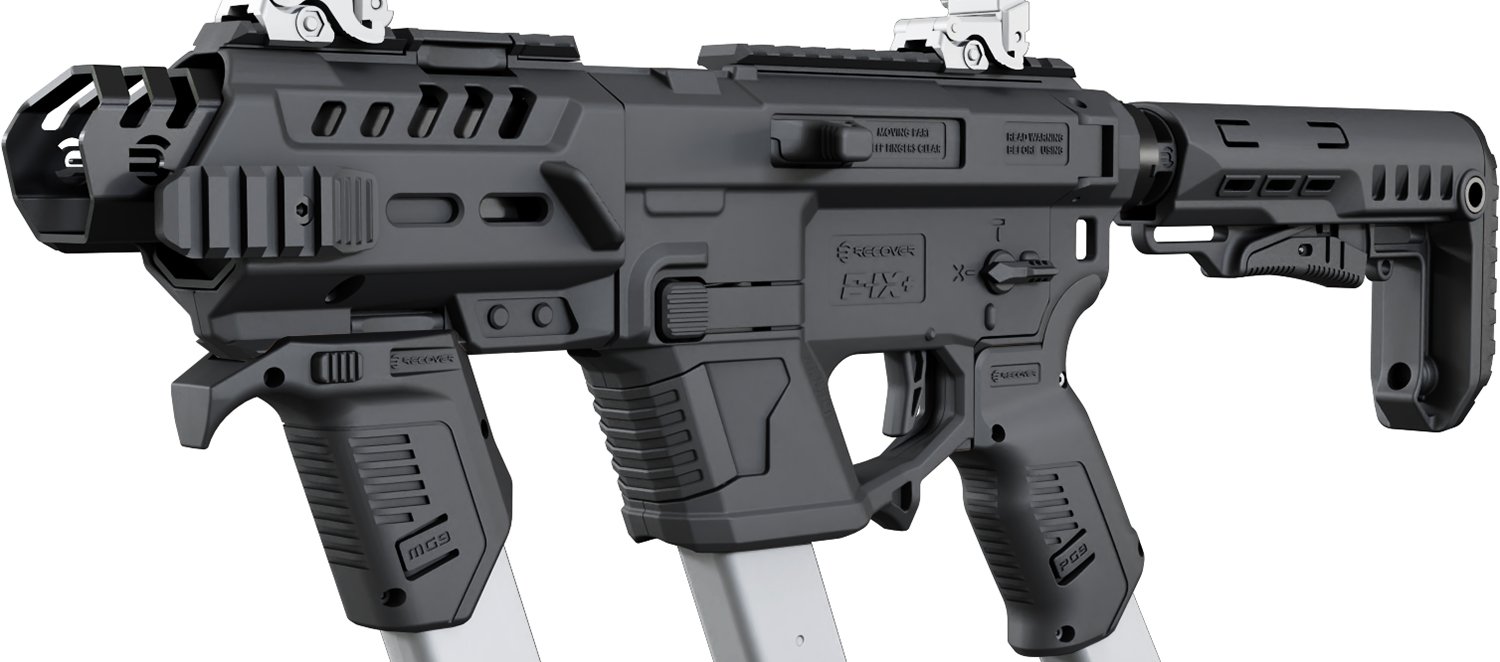 Recover Tactical PIXPMGST01 P-IX+MG Metal Front Guard Black - Recover Tactical