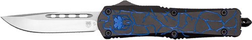 Buy CobraTec Knives Medium FS-3 OTF Fractured Black Blue 3 In D2 online