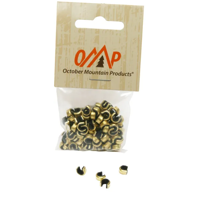 October Mountain 3102 Nock Sets Hunter Black Brass 100 Pack - October Mountain