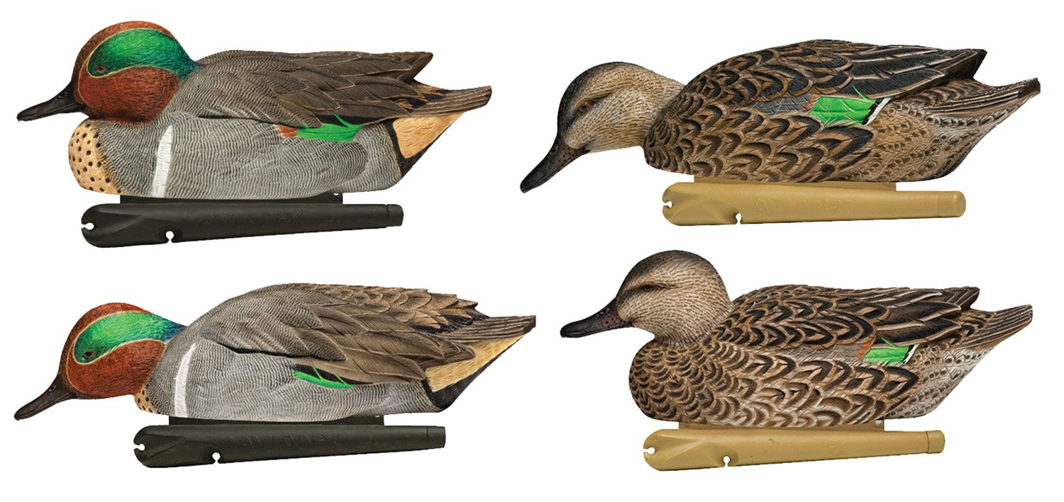 Avian X AVXAVX8081 Topflight Green Winged Teal Floating Multi-Color 6 Pack - Avian-X