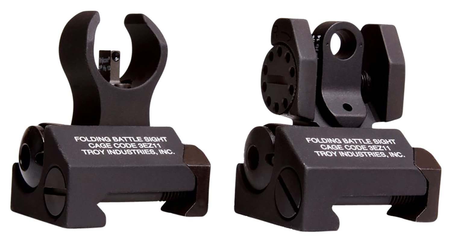 Troy SSIGIARSTBT00 Tritium Micro BattleSight Set HK Front & Rear Black - Troy Industries