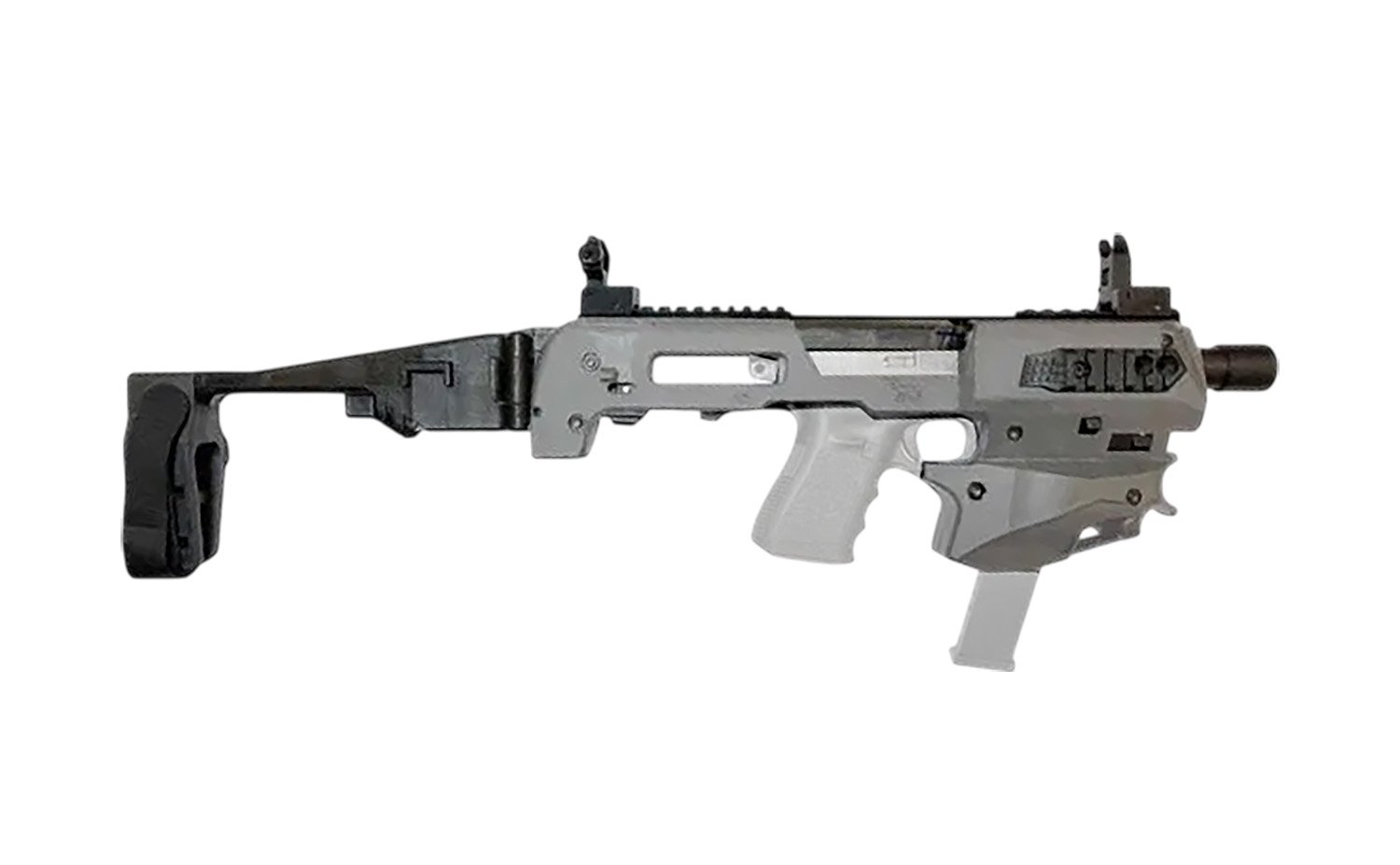 Command Arms MCKGEN3TU Micro Conversion Kit 9mm/.40 Brace Gray - Command Arms