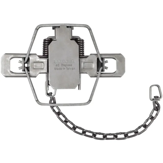 Minnesota Trapline Bridger B-2DOG2C 2-Coil Dogless Trap 5-9/16 Jaw 2.35 lb - Minnesota Trapline