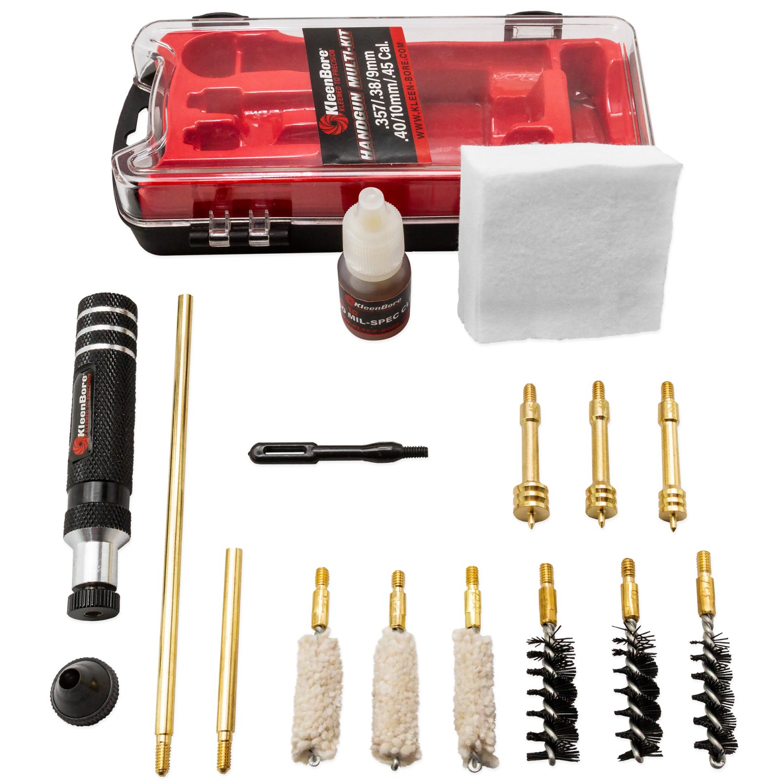 KleenBore Multi-Pistol Kit .38/9mm/10mm/.40/.45 Cal. - Kleen Bore