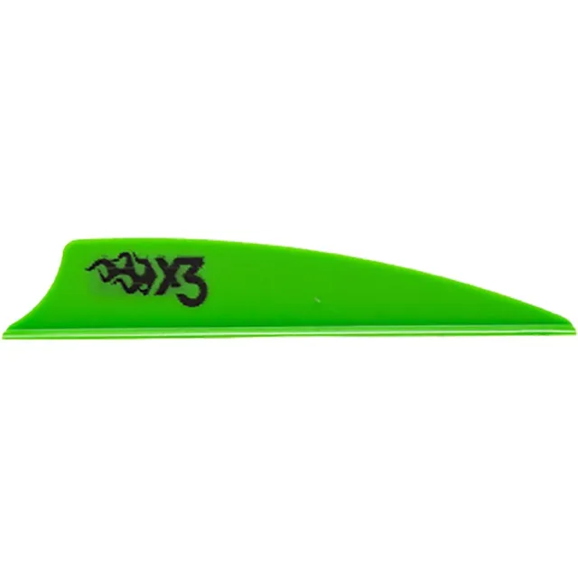 Bohning X3 Vanes Neon Green 2.25 In 100 Pack Lightweight Heat Vane - Bohning for sale at Iron and Lace