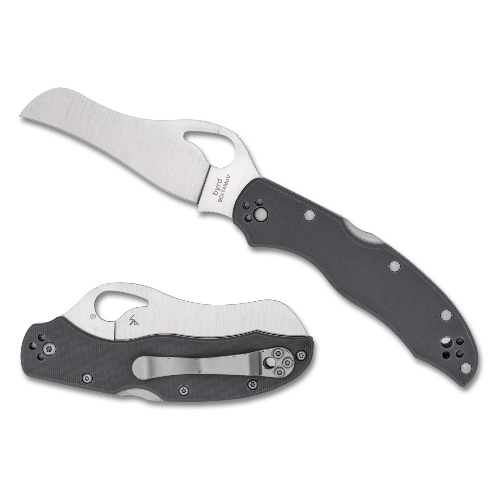 Spyderco BY24GPGY Gooney 3.46 In Hawkbill 9Cr14MoV Blade - Spyderco