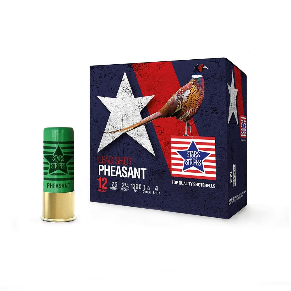 PPU Stars & Stripes Pheasant Load Shotshells 12ga 2-3/4" 1-1/4oz 1300 fps - TRZ Trading Inc.