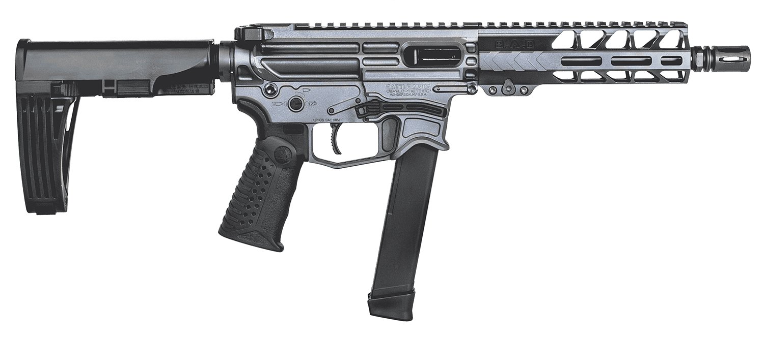 Battle Arms Development XIPHOS004 9mm Luger 8.5In Black/Combat Gray M-LOK - Battle Arms Development - 9mm Luger