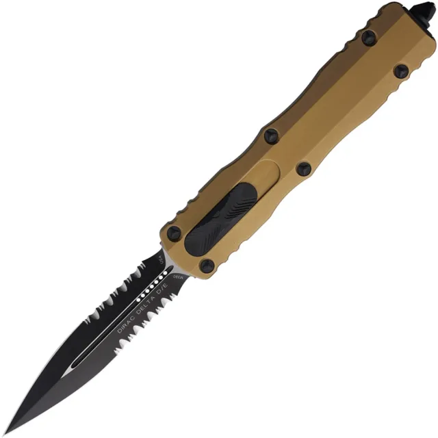 Microtech 227-2TA Dirac Delta 3.79 In D/E Black PS Tan Alu Handle