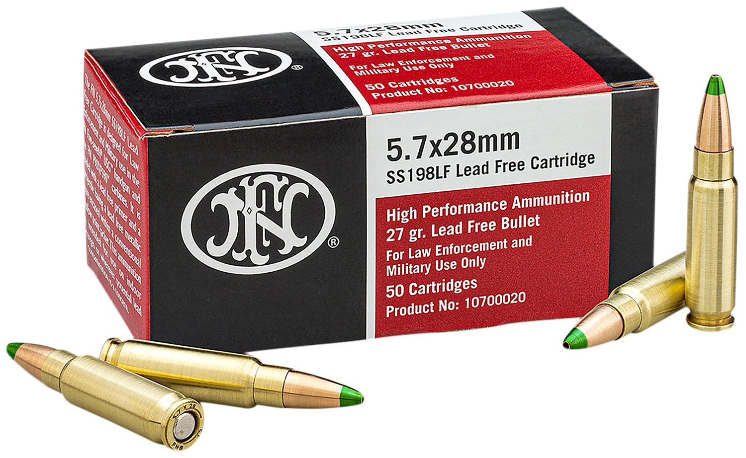 Buy FN America 10700020 5.7x28mm 27gr JHP Lead-Free 50 Rounds online