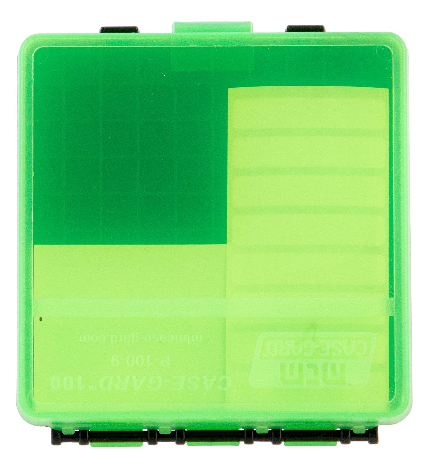 MTM Case-Gard P-100-9-16T Ammo Box 100 Rounds Clear Green Polypropylene - MTM Case-Gard