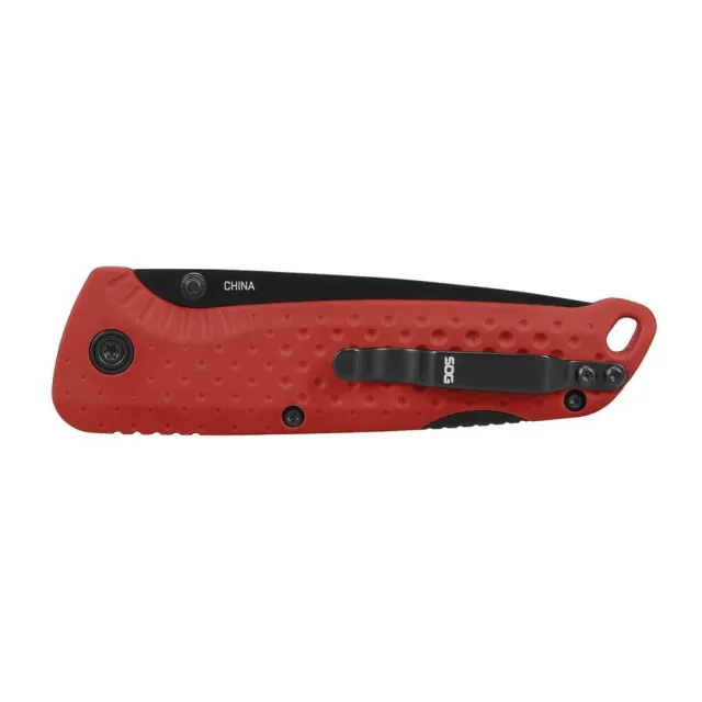 SOG Knives Adventurer LB Folding Knife 3 Drop Point Blade Red - SOG