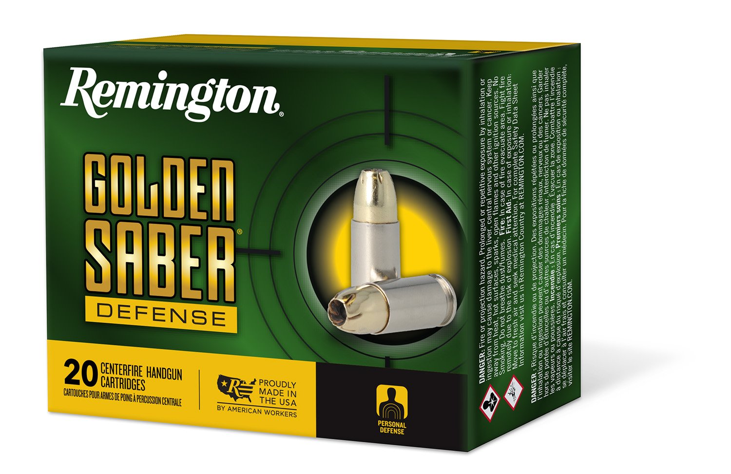 Remington Golden Saber Defense 27600 .357 Magnum 125 Grain BJHP 20 Rounds