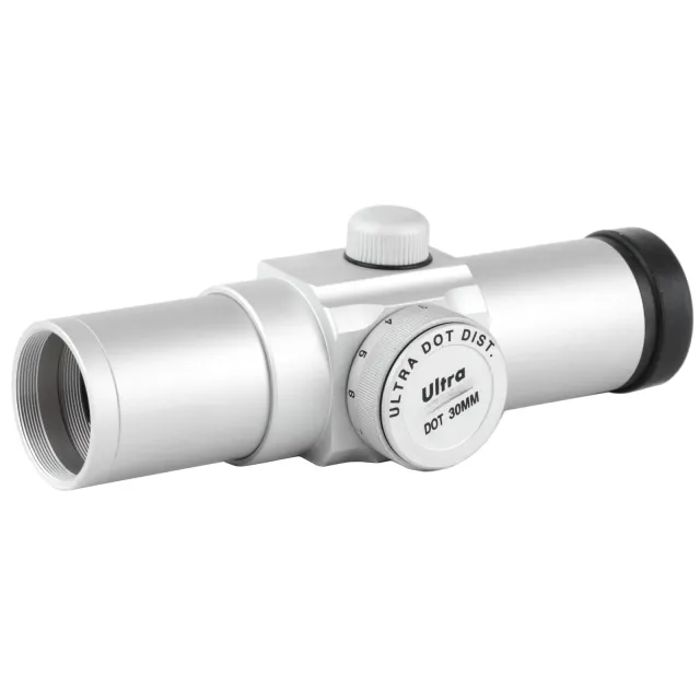 Ultradot UD30S Red Dot Sight 30mm Tube Silver 4 MOA Dot 1 MOA Adjustments - UDD