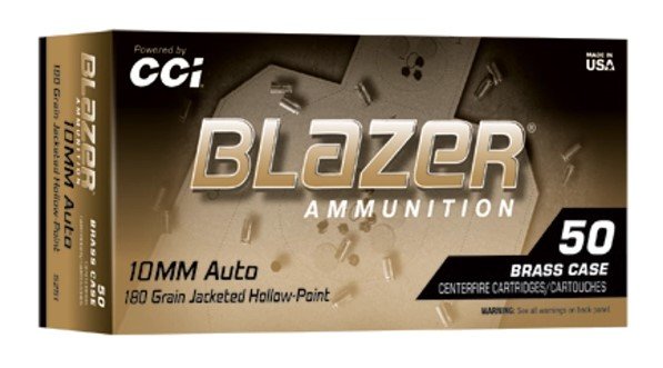 CCI 5251 Blazer 10mm 180gr JHP Handgun Ammo 50/Box - CCI - 10mm Auto
