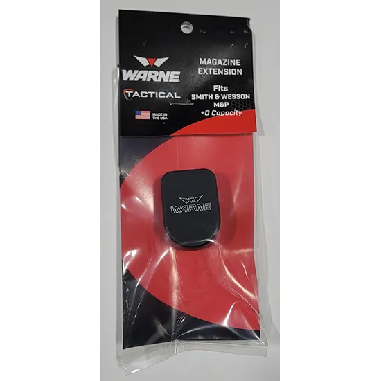Warne MESW0BLK Extended Magazine Base Pad S&W M&P 9/40 Black Aluminum - Warne - 9mm/.40 S&W