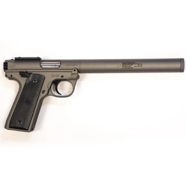 Maxim RUGER MARK IV SUPPRESSOR GRAY SOLD W/Ruger MKIV-SD Integrally Suppressed, 5.9", 22LR, 1-10Rd Mag Urban Gray MGE Exclusive