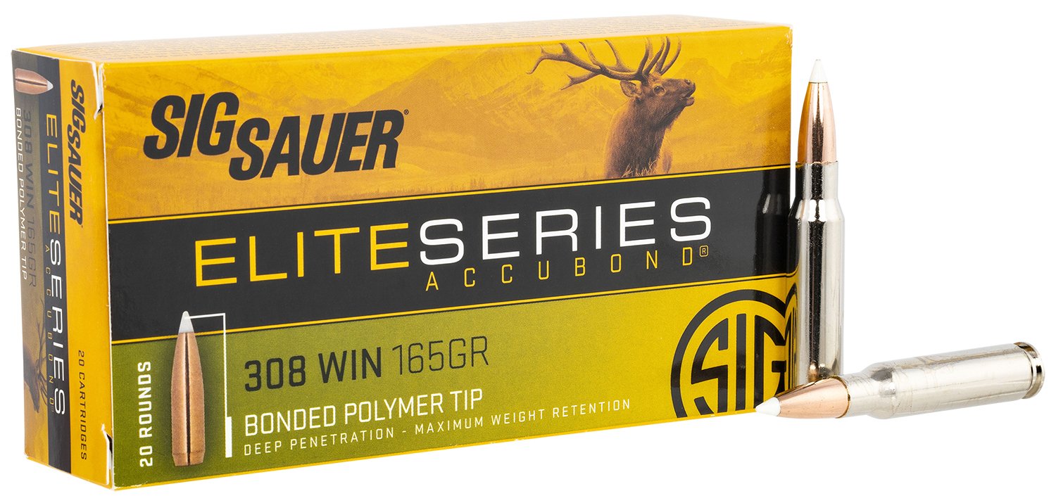 Sig SAUER Elite Hunting .308 Win 165Gr AccuBond Ammo 20 Rounds - Sig Sauer - 308 Win