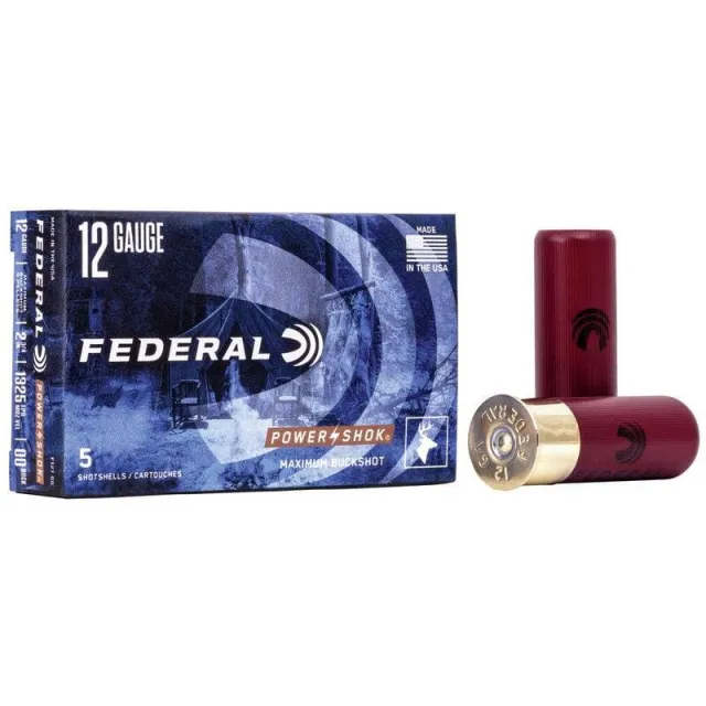 Federal Premium Ammunition F12700 12 Gauge 2.75 In 00 Buck 5 Rounds - Federal Premium Ammunition - 12 Gauge