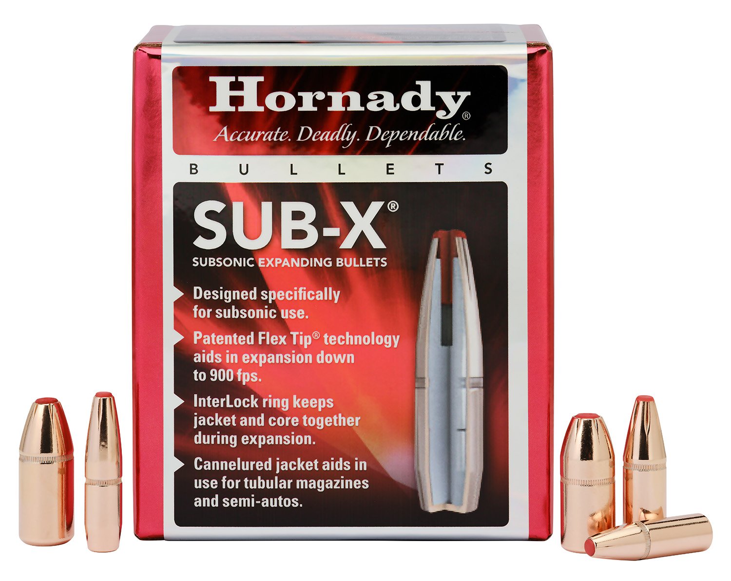 Hornady Sub-X Hunting 35 Caliber 250 gr Subsonic-eXpanding - Hornady - 35 CALIBER